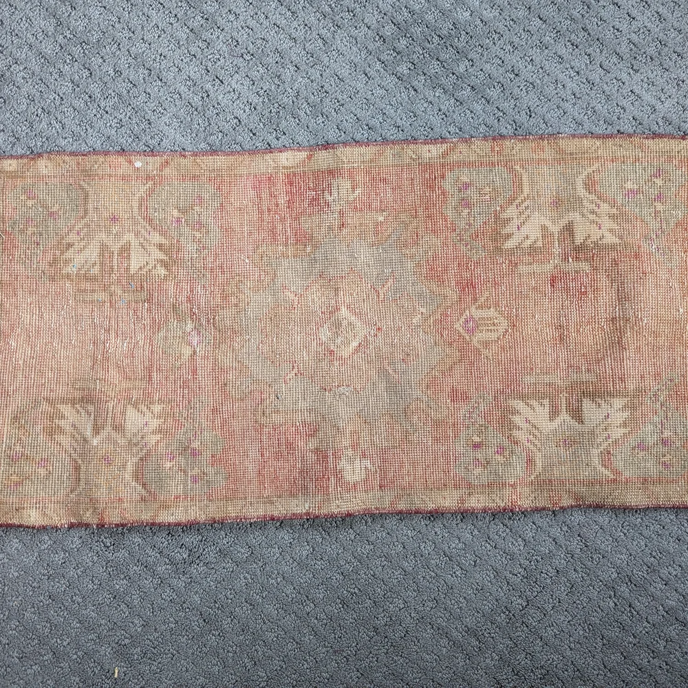 Vintage Style Red and Beige Area Rug